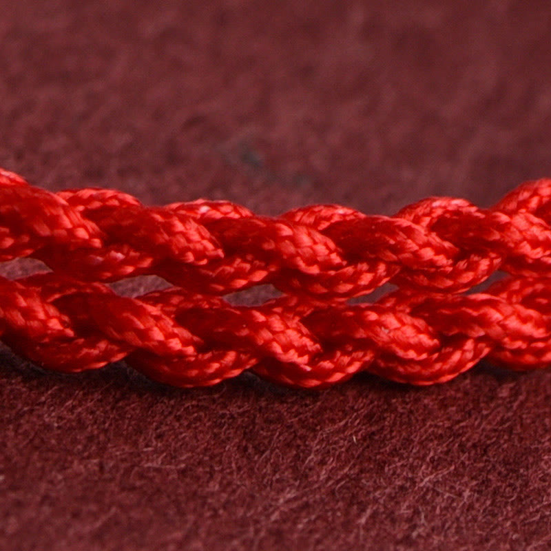 Gourd Peach Wood Rope Adjustable Wealth Luck Bracelet