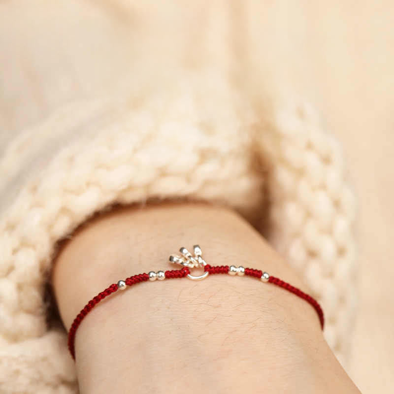 Handcrafted 925 Sterling Silver Copper Coins Design Protection Strength Ultra-Thin Bracelet Anklet