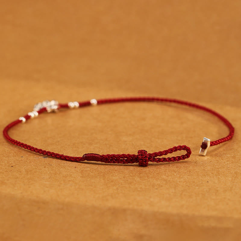 Handcrafted 925 Sterling Silver Copper Coins Design Protection Strength Ultra-Thin Bracelet Anklet
