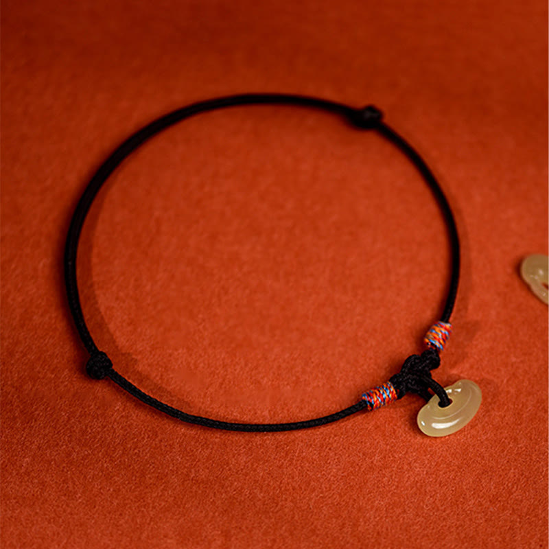 Red String Plaited Jade Protection Adjustable Cats Dogs Pet Collar