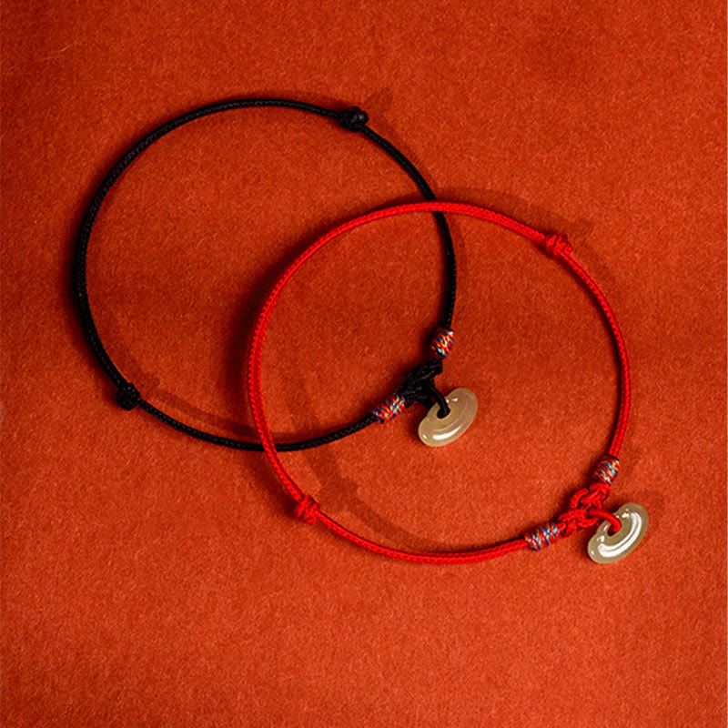 Red String Plaited Jade Protection Adjustable Cats Dogs Pet Collar