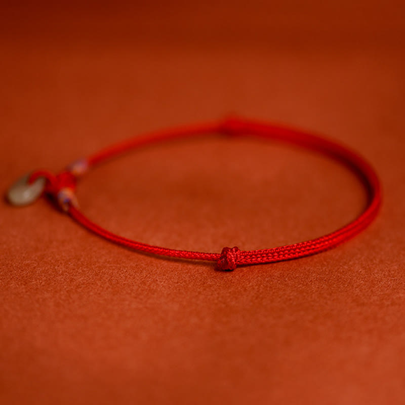 Red String Plaited Jade Protection Adjustable Cats Dogs Pet Collar