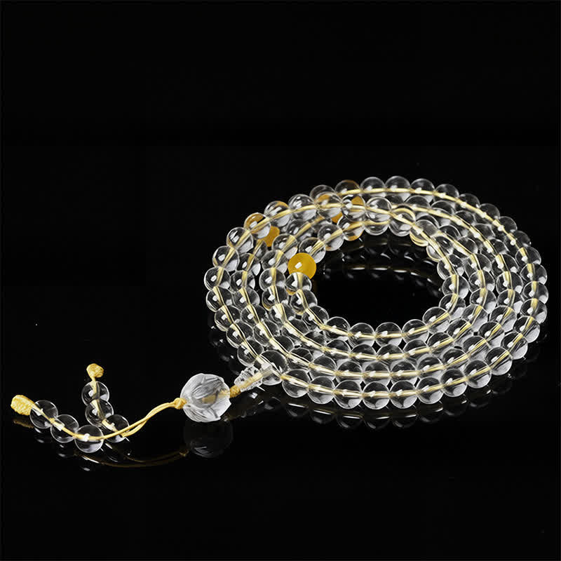 Liuli Lotus 108 Round Beads Enlightenment Mala