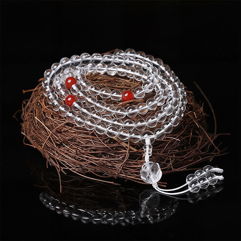 Liuli Lotus 108 Round Beads Enlightenment Mala