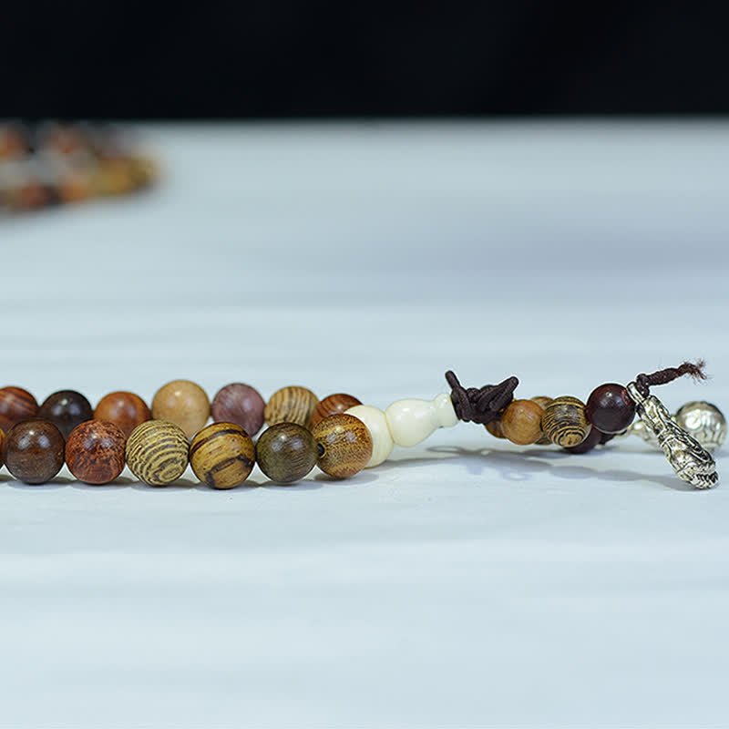 108 Beads Multi-Tone Natural Wood Calm Energy Mala