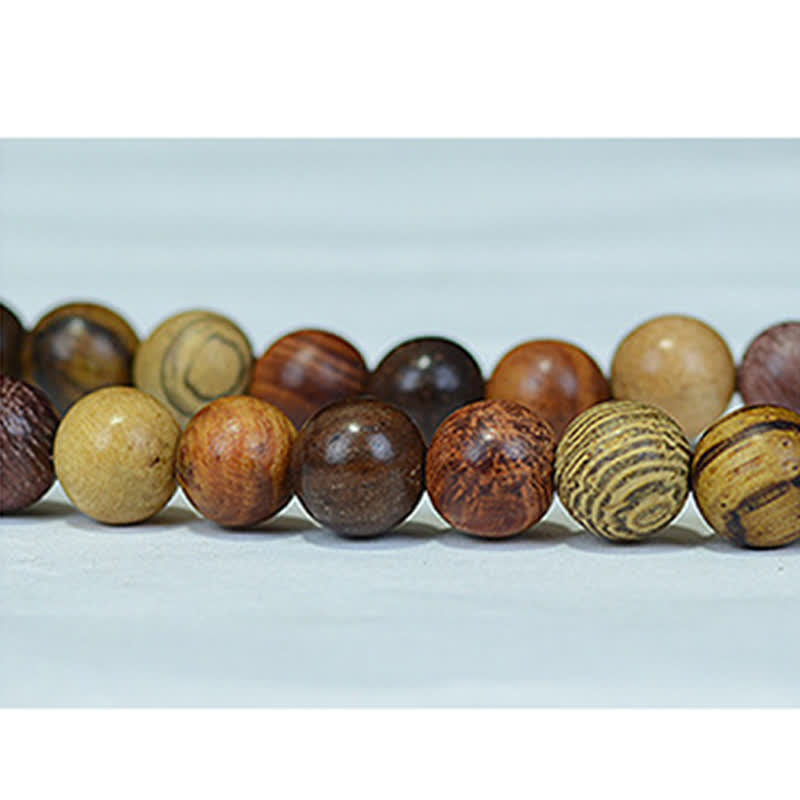 108 Beads Multi-Tone Natural Wood Calm Energy Mala