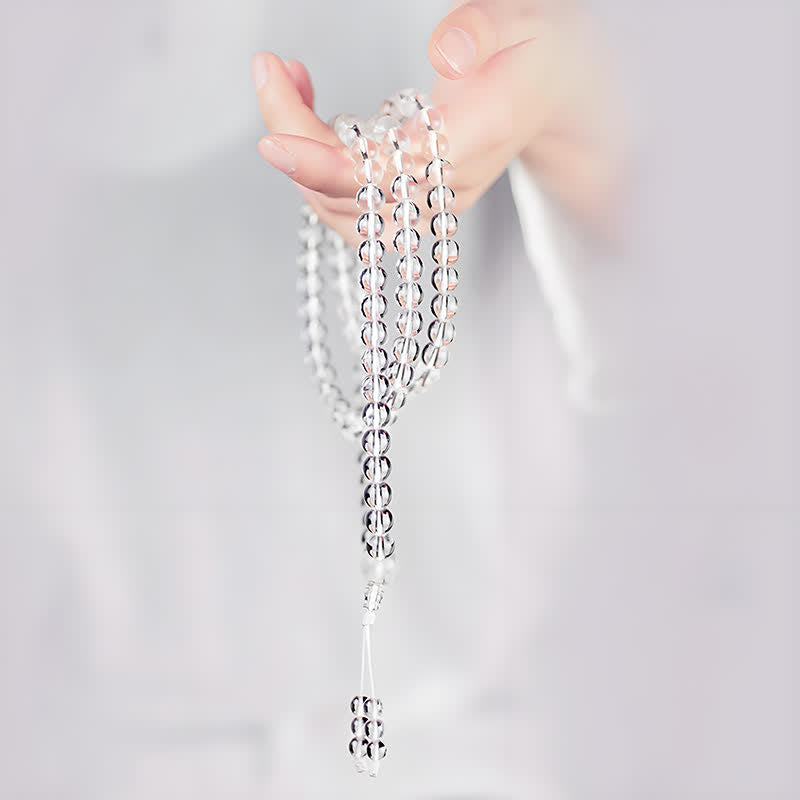 108 Clear Quartz Beads Protection Mala