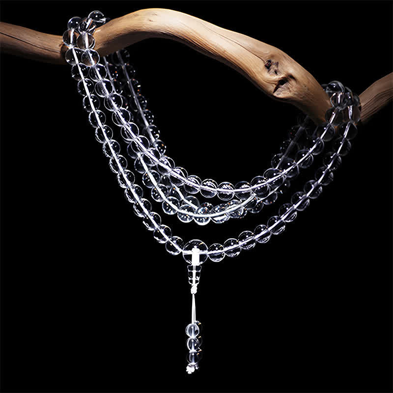 108 Clear Quartz Beads Protection Mala