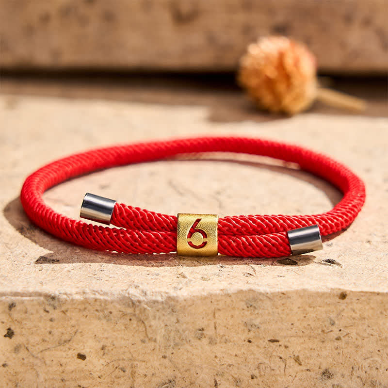 Single-Digit Angel Numbers Adjustable String Protection Bracelet