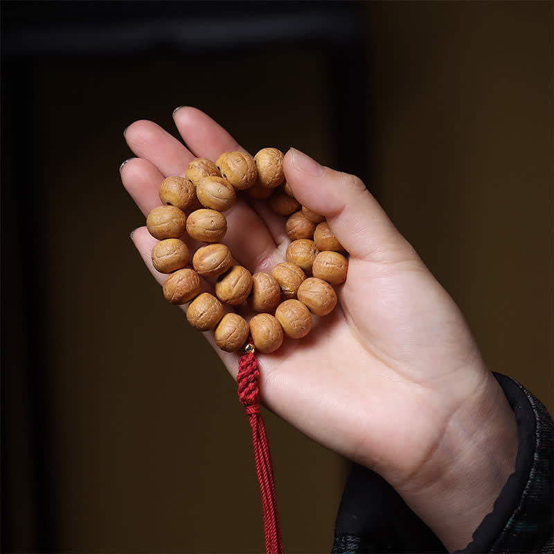 Phoenix Eye Bodhi Wisdom Tibetan Engraved Tassel Wrist Mala