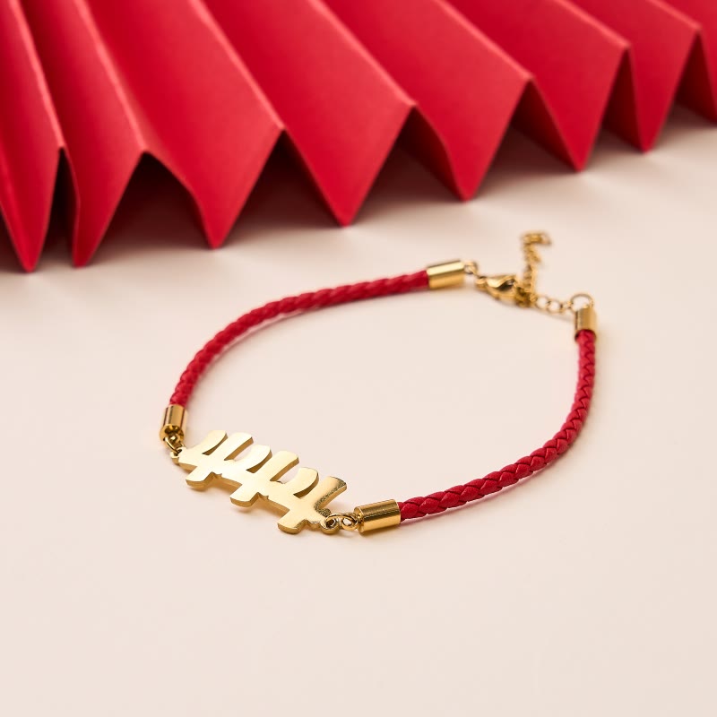 Angel Numbers Titanium Steel Adjustable String Faith Bracelet