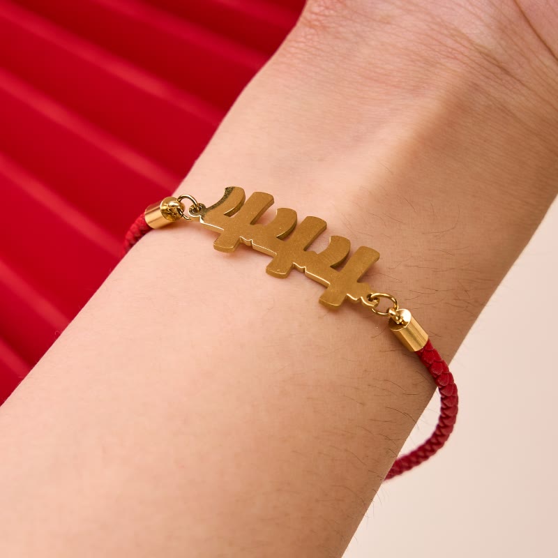 Angel Numbers Titanium Steel Adjustable String Faith Bracelet