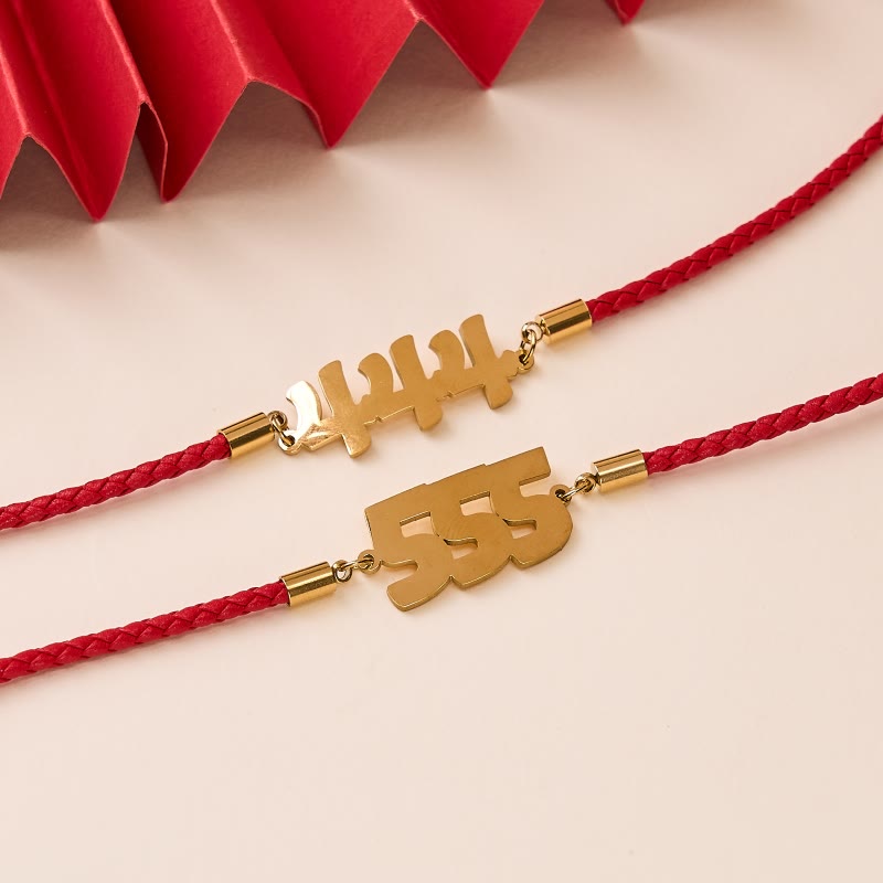 Angel Numbers Titanium Steel Adjustable String Faith Bracelet