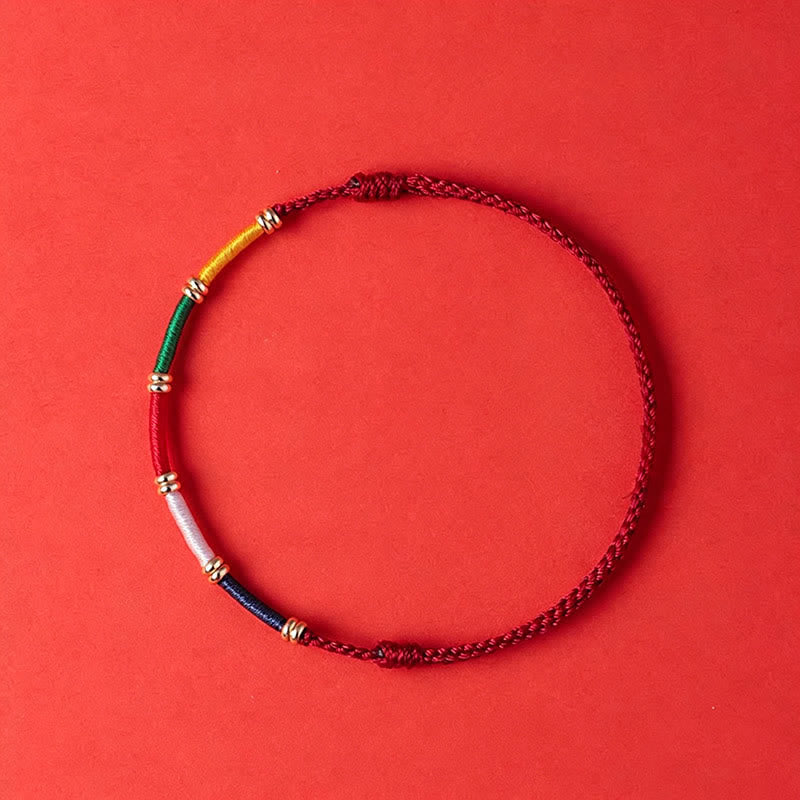 Handmade Five Color Wind Horse Prayer Flag Protection Bracelet