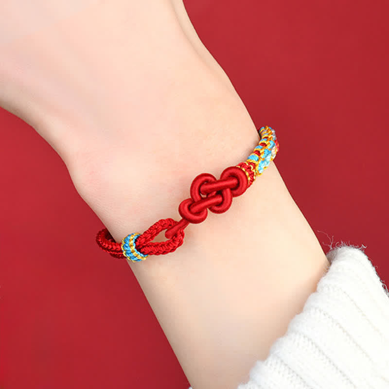 Hand-Woven Red String Chinese Knotting Luck Bracelet
