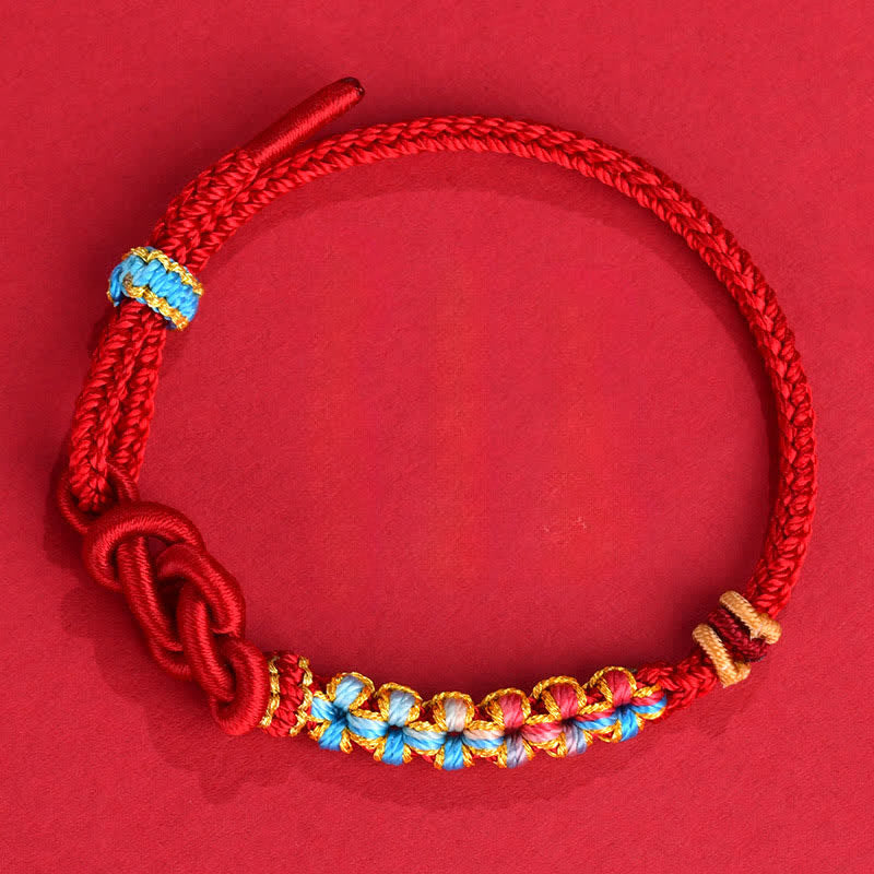 Hand-Woven Red String Chinese Knotting Luck Bracelet