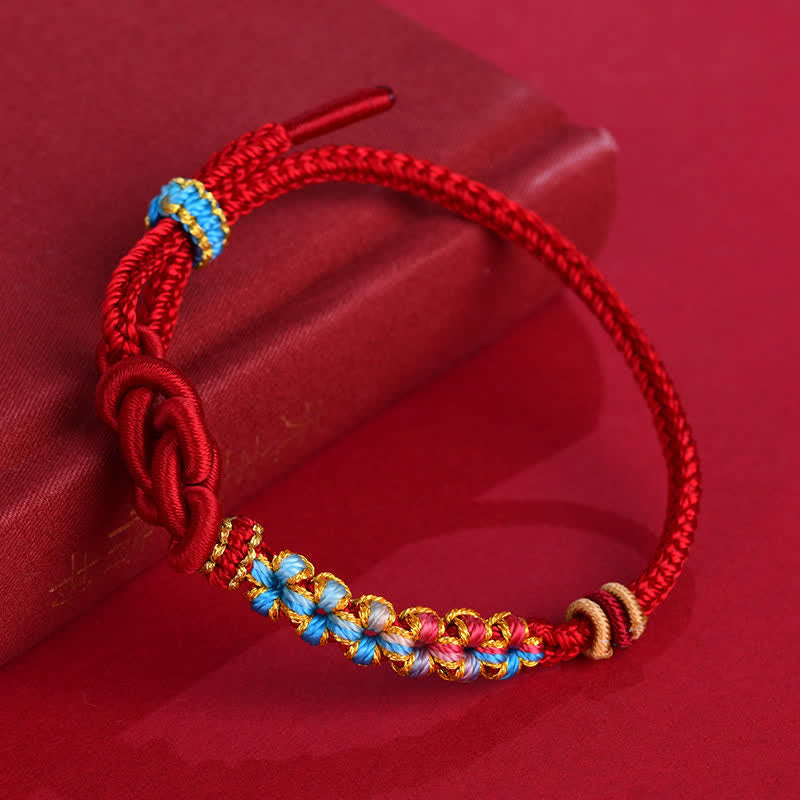 Hand-Woven Red String Chinese Knotting Luck Bracelet