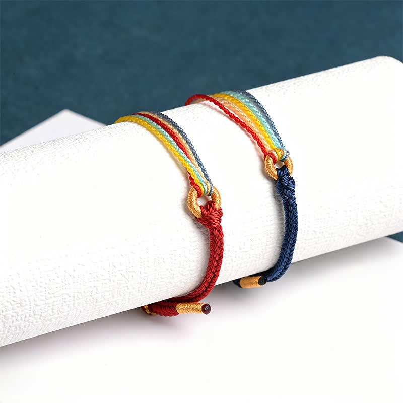 Handmade Five Color String Protection Braided Bracelet