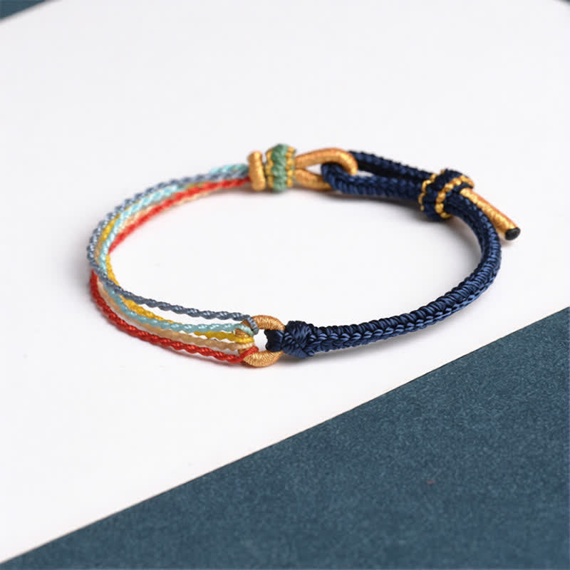 Handmade Five Color String Protection Braided Bracelet