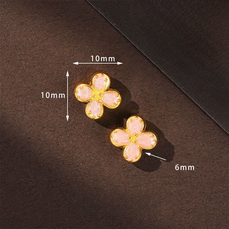 Hand-Woven String Peach Blossom Knotting Connection Double Layer Bracelet