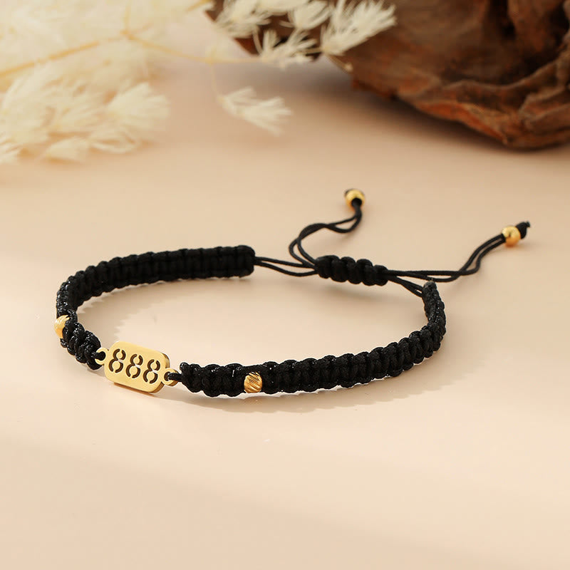 Angel Numbers Red Black Braided String Connection Bracelet