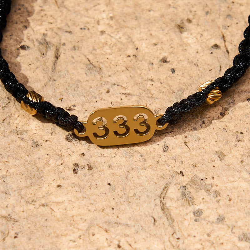 Angel Numbers Red Black Braided String Connection Bracelet