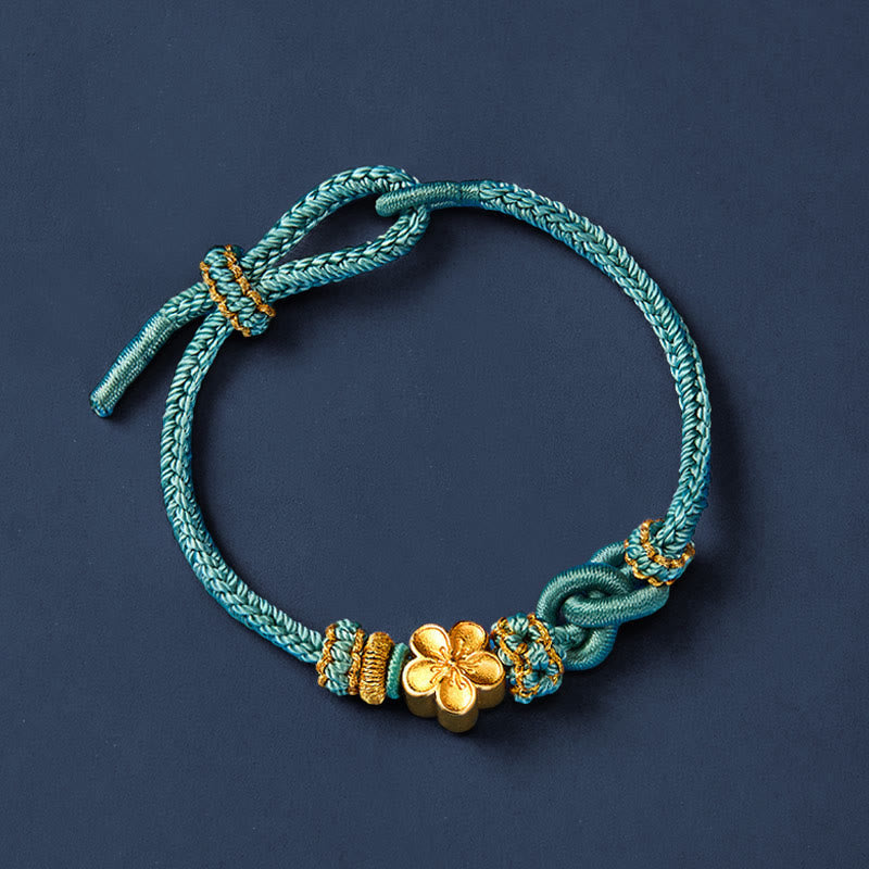 Flower Braided Rope Knot Adjustable Bracelet