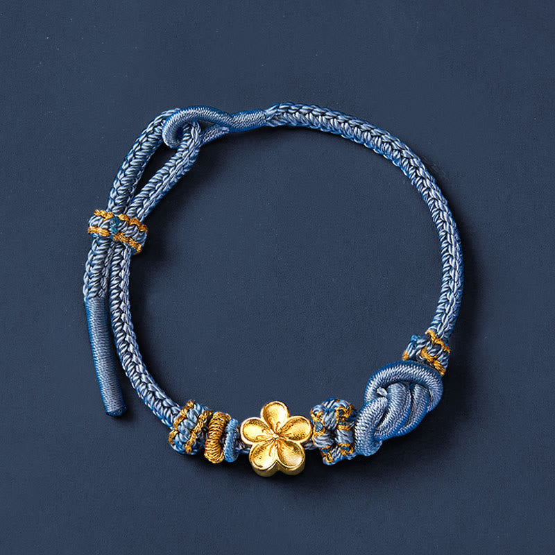 Flower Braided Rope Knot Adjustable Bracelet