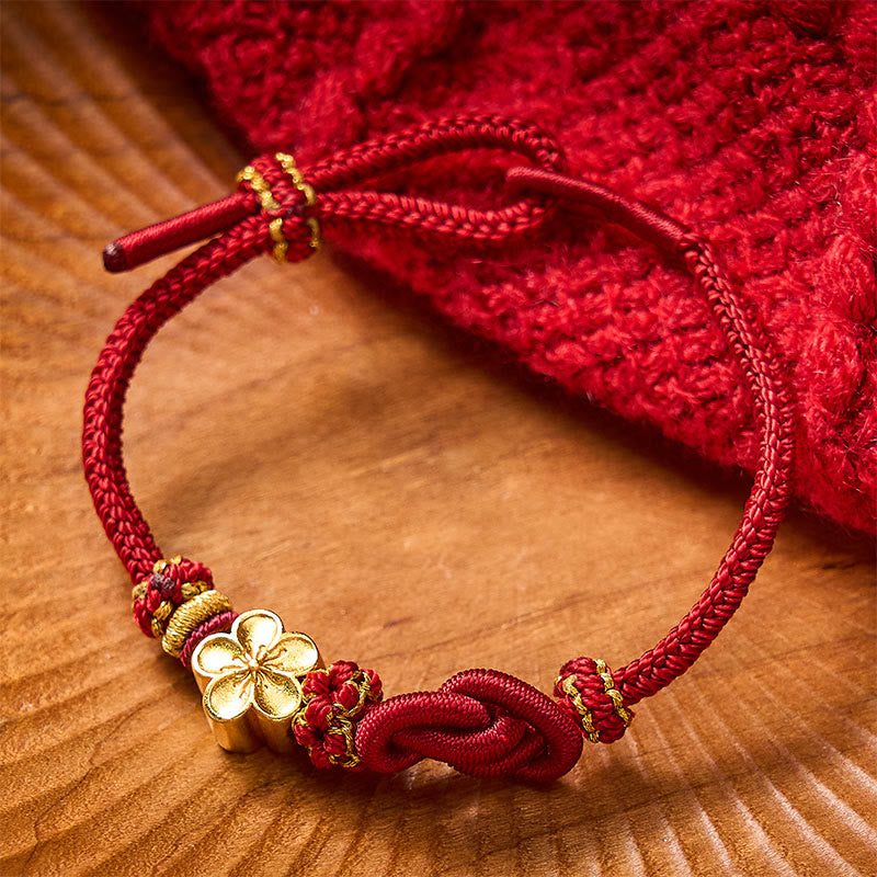 Flower Braided Rope Knot Adjustable Bracelet