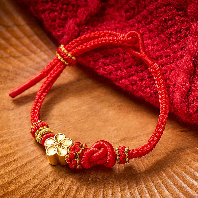 Flower Braided Rope Knot Adjustable Bracelet