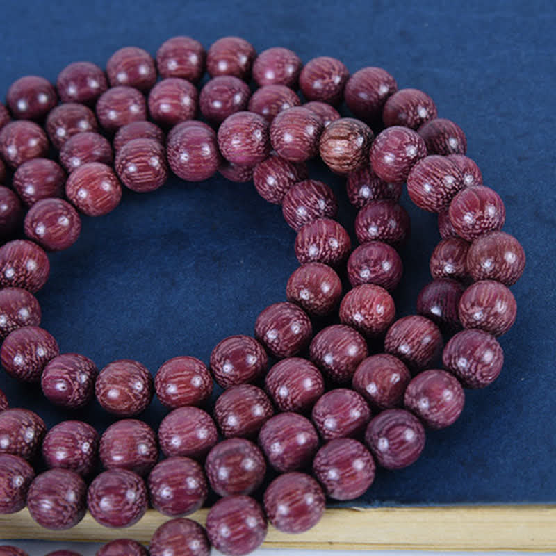 Natural Peltogyne Gourd 108 Bead Mala
