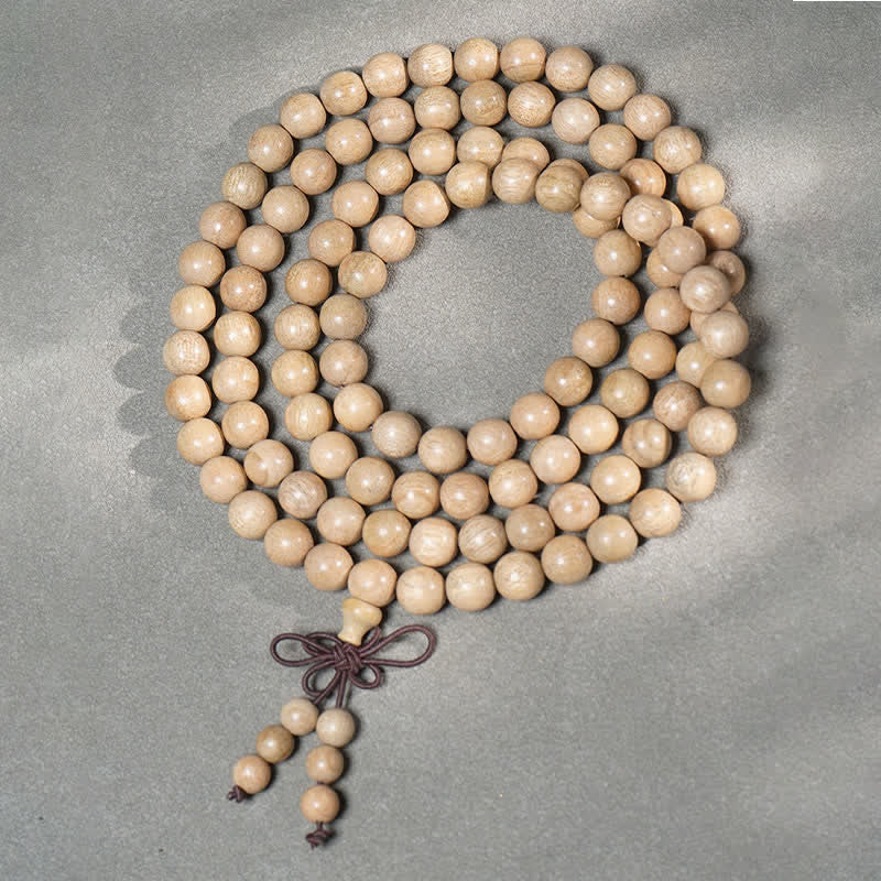Natural Camphor Wood Perseverance 108 Bead Mala