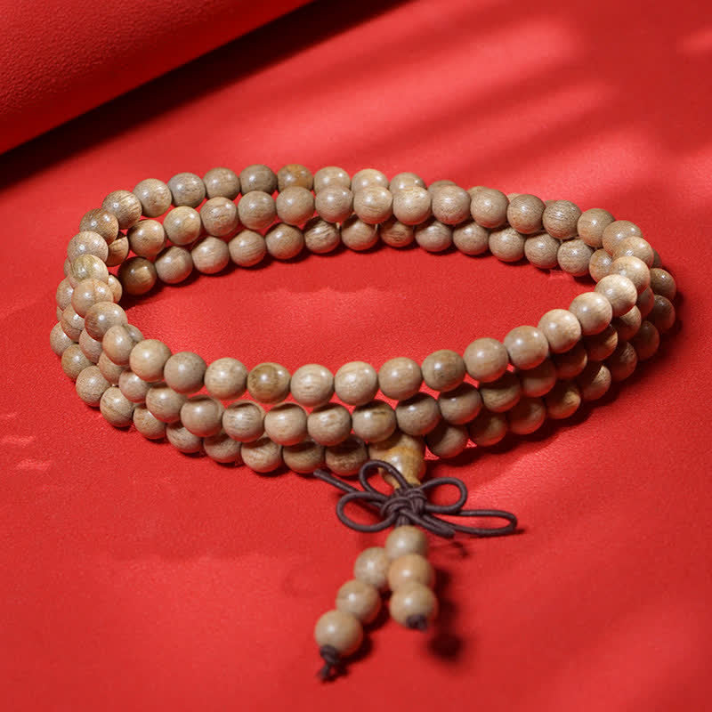 Natural Camphor Wood Perseverance 108 Bead Mala