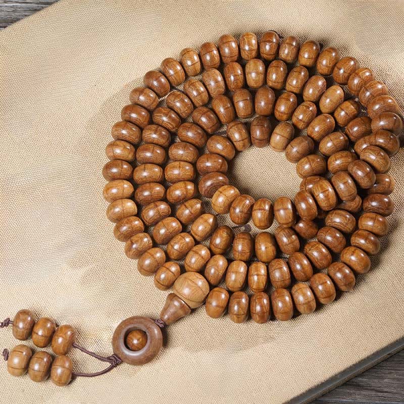 Natural Abelia Biflora Wood Protection 108 Bead Mala