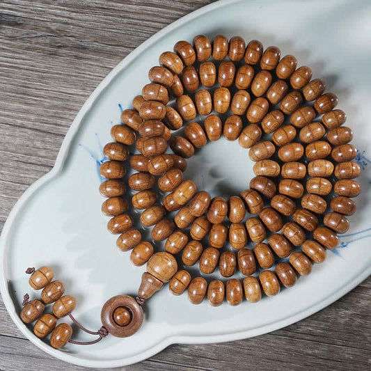 Natural Abelia Biflora Wood Protection 108 Bead Mala
