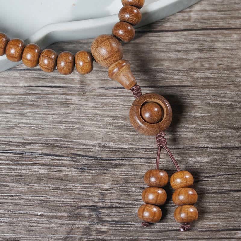 Natural Abelia Biflora Wood Protection 108 Bead Mala