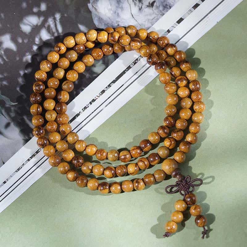 Natural Marblewood Harmony 108 Bead Mala