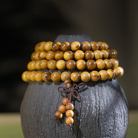 Natural Marblewood Harmony 108 Bead Mala
