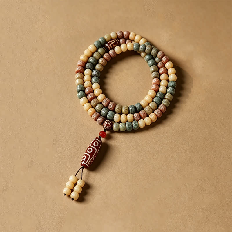 Bodhi Seed Hand-Woven Peace Vintage 108 Bead Mala