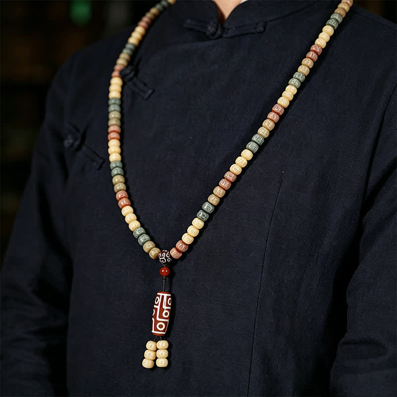 Bodhi Seed Hand-Woven Peace Vintage 108 Bead Mala