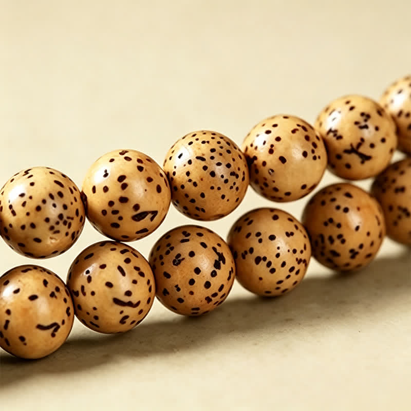 Star Moon Bodhi Seed Lotus Pod Handcrafted Wisdom Round 108 Bead Mala