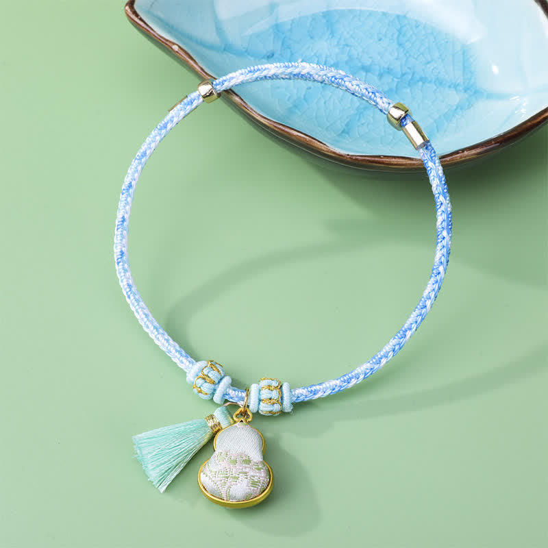 Song Brocade Gourd Luck Tassel Braided Bracelet