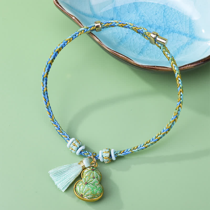 Song Brocade Gourd Luck Tassel Braided Bracelet