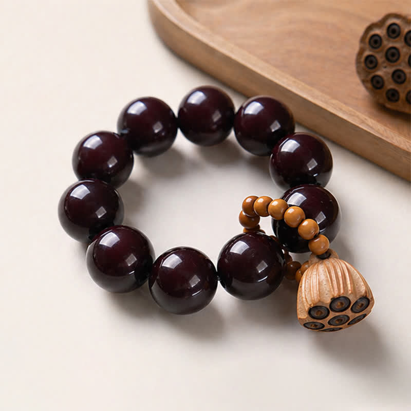White Bodhi Seed Lotus Pod Grounding Hand-Polished Tactile Meditation Beads Decorations