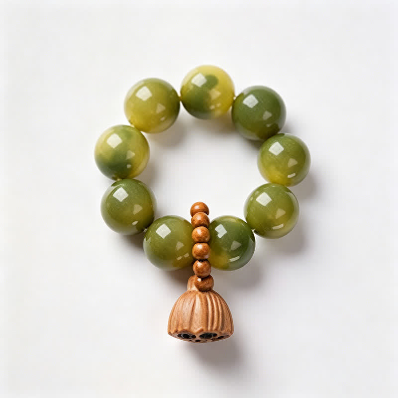 White Bodhi Seed Lotus Pod Grounding Hand-Polished Tactile Meditation Beads Decorations