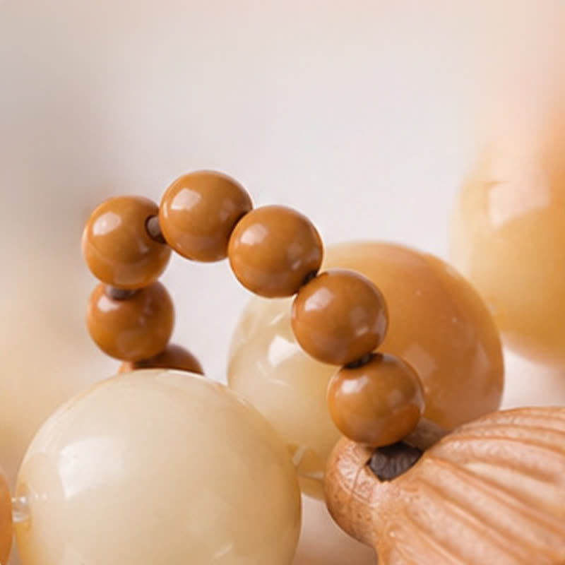 White Bodhi Seed Lotus Pod Grounding Hand-Polished Tactile Meditation Beads Decorations