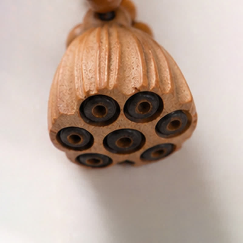 White Bodhi Seed Lotus Pod Grounding Hand-Polished Tactile Meditation Beads Decorations