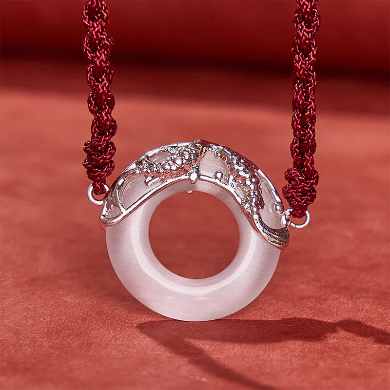 White Jade Koi Fish Wealth Red String Bracelet