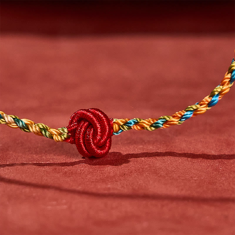 Hand-Woven Colorful Red String Protection Bracelet