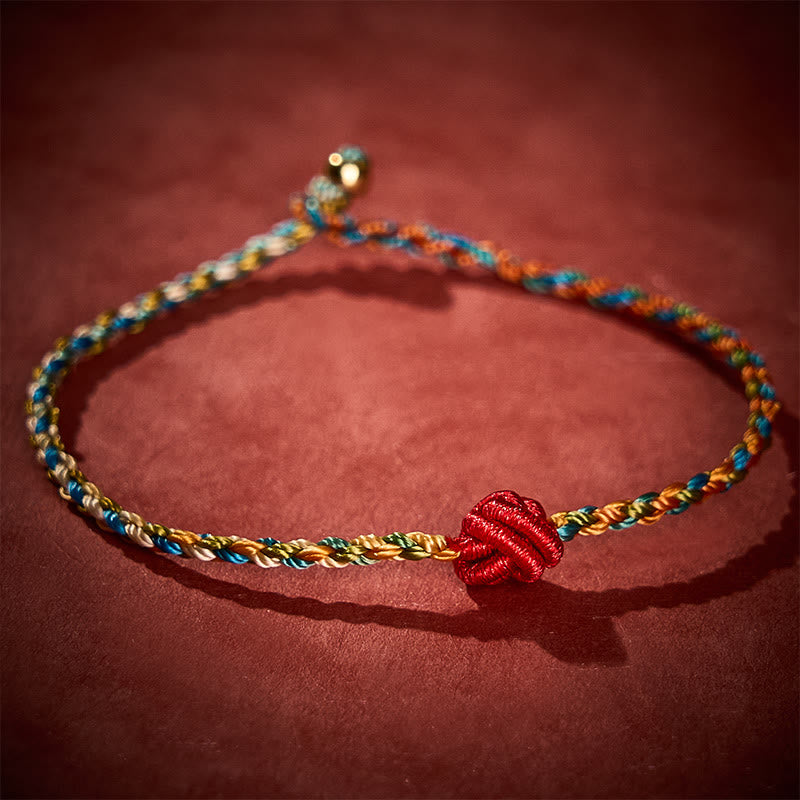 Hand-Woven Colorful Red String Protection Bracelet